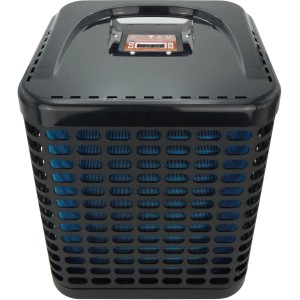 Summer Fun Wärmepumpe Smart 3,35 kW für Pools bis 15m³, schwarzes Metallgehäuse, Digitaldisplay.