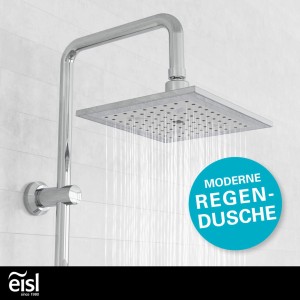 Eisl Überkopfbrause-Set Easy Cool Chrom mit Regendusche und Handbrause.