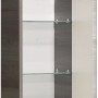 Offener Pelipal Bad-Hängeschrank Quantum 05, Graphit, 30 cm breit, mit zwei Glasböden.