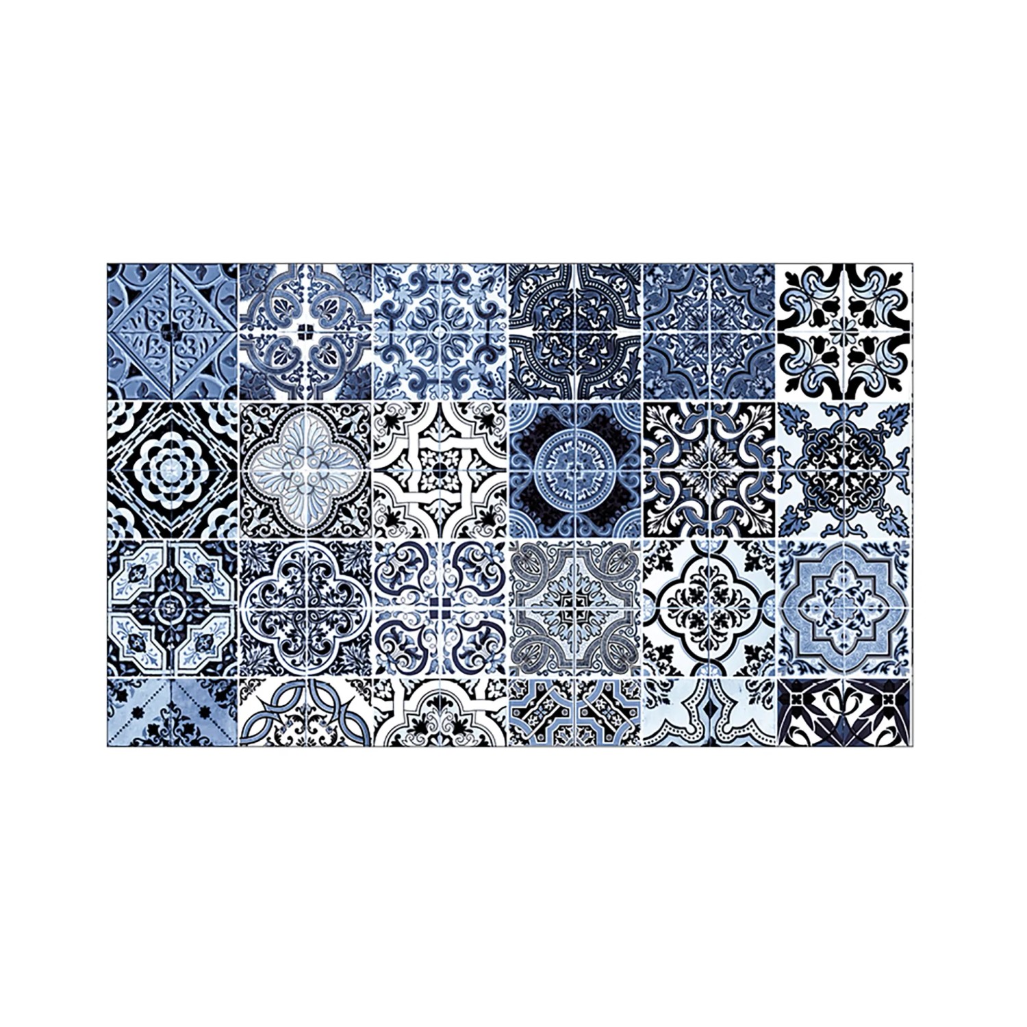MySpotti Küchenrückwand Profix Cucina Stefano 100 x 60 cm Blau-Weiß