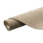 Gerollter, runder Snapstyle Bentzon Natur Teppich, braunes Flachgewebe, 100cm Durchmesser.