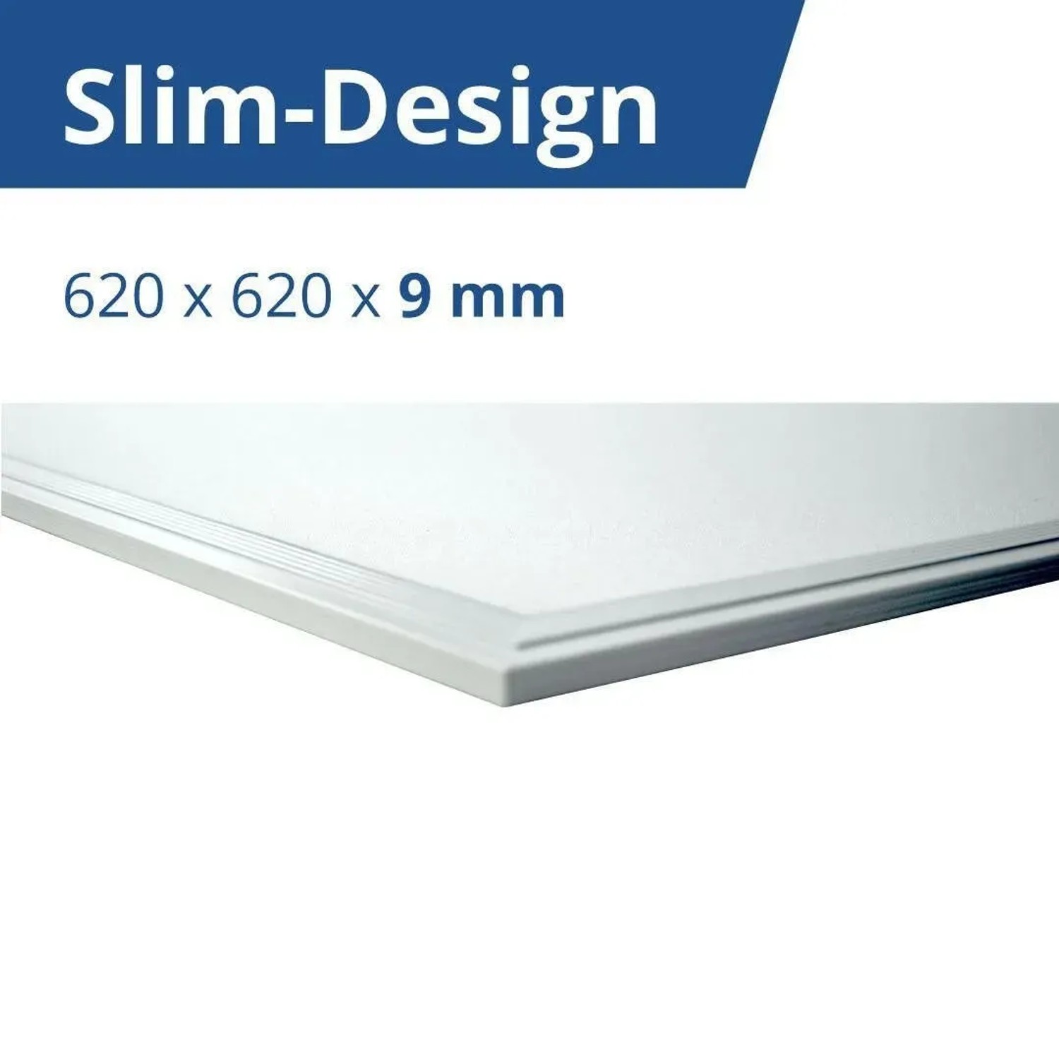 LUXULA LED Panel Rasterleuchte, 62x62cm, neutralweiß, für Deckenmontage.