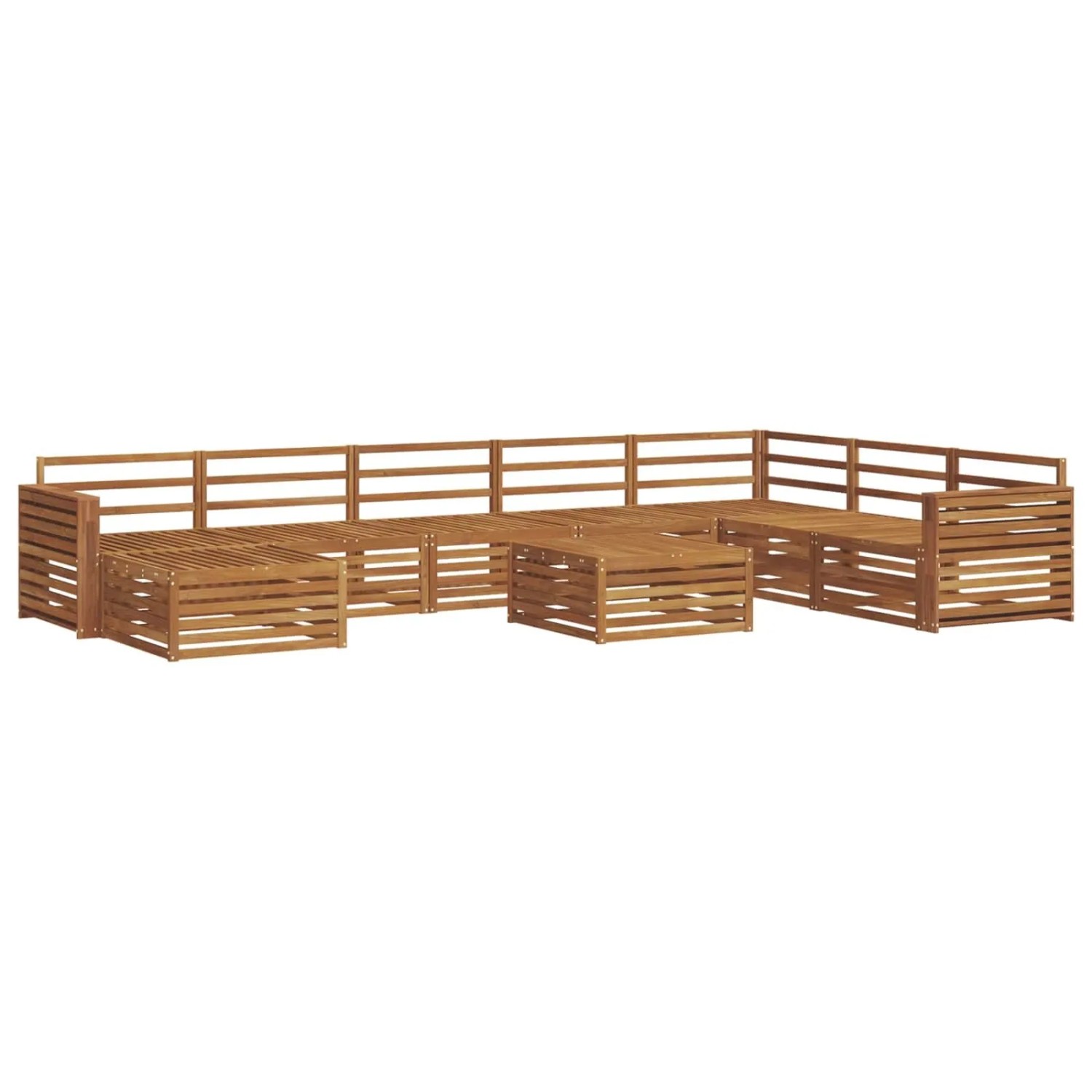vidaXL Sofagarnituren 9 Tlg Natur Massivholz Akazie 3373984