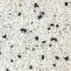 Terralith Buntsteinputz Mosaikputz, 2mm, Farbe Weiss Schwarz.