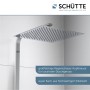 Schütte Ocean Überkopf-Brauseset mit Thermostat, Chrom/Weiß, Kopfbrause