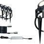 Paulmann Plug&Shine Starter-Set mit 3 LED-Erdspießen, warmweiß, für Außenbeleuchtung.