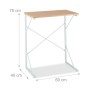 Relaxdays Schreibtisch MDF Metall Weiß Platzsparend 75 cm x 60 cm x 40 cm 4 kg_4