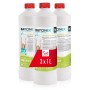 Set aus 3 Flaschen Baycinex Härtestabilisator zur Kalkvermeidung, je 1 Liter.