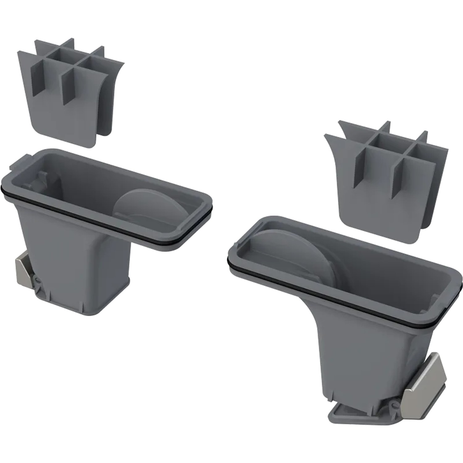 Alcadrain Geruchsverschlüsse (2er-Set) für Duschrinnen aus Edelstahl, 50 mm Ablauf.