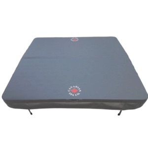 Graue Canadian Spa Isolierabdeckung für Whirlpool, 223x223cm. Wetterfest und isolierend.