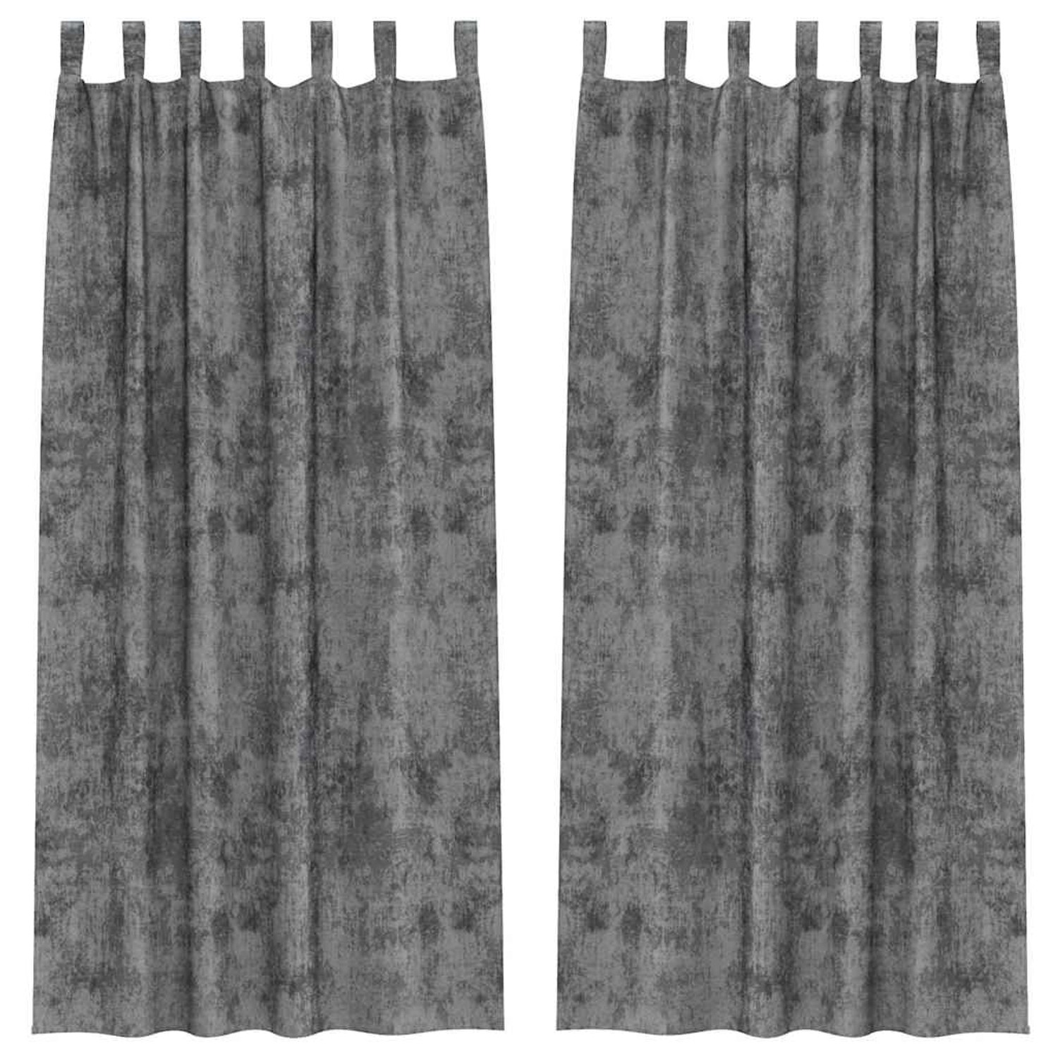 vidaXL Vorhänge 2 Stk Grau 225 x 140 cm Samt 4107725 günstig online kaufen