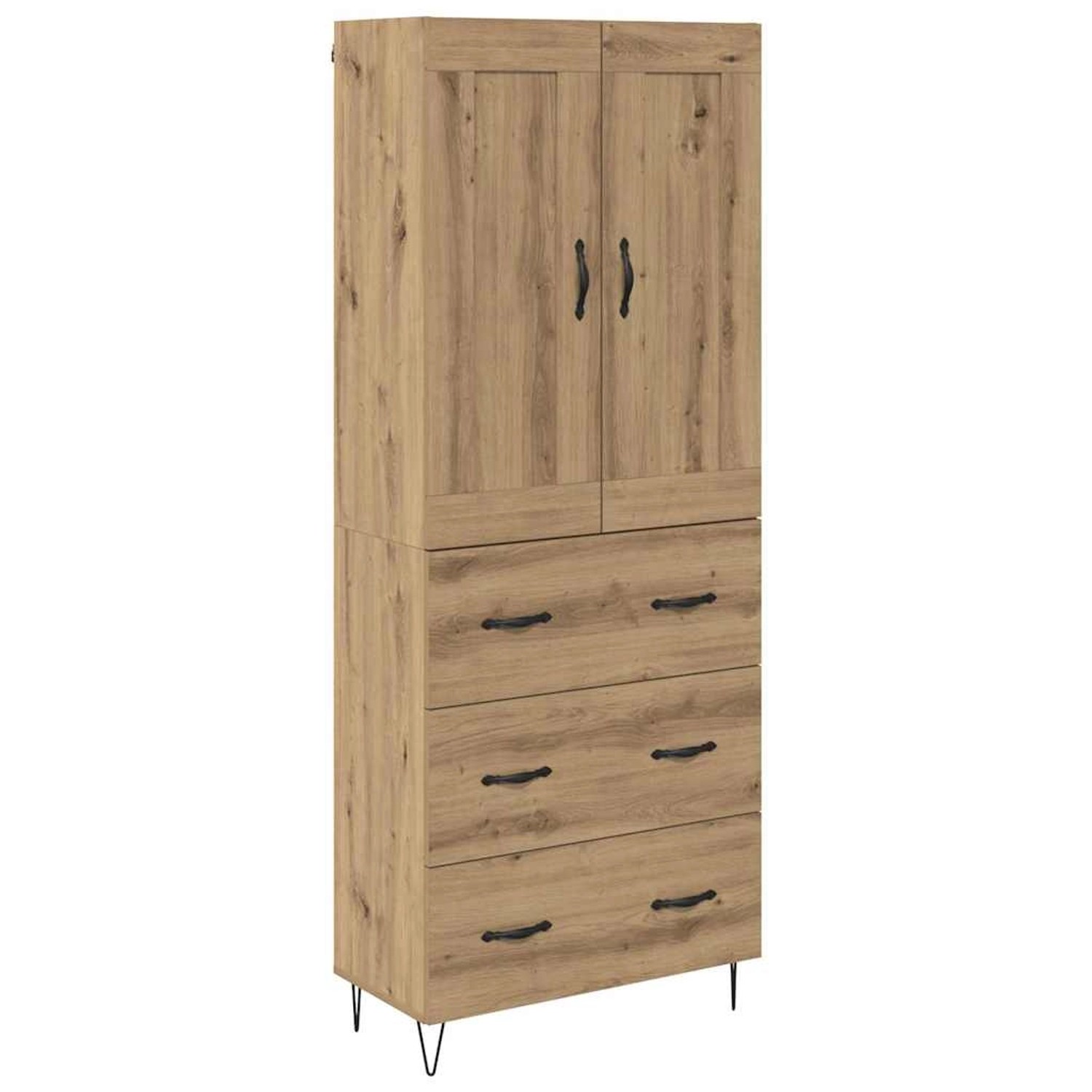vidaXL Highboard Artisan-Eiche 69,5 x 34 x 180 cm Holzwerkstoff 3415849 günstig online kaufen