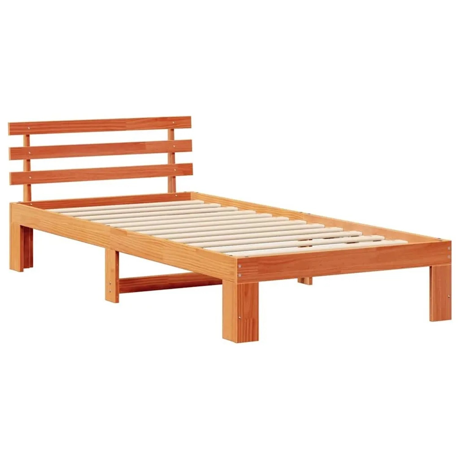 vidaXL Bettrahmen Wachsbraun 80 x 200 cm Massives Kiefernholz 872631
