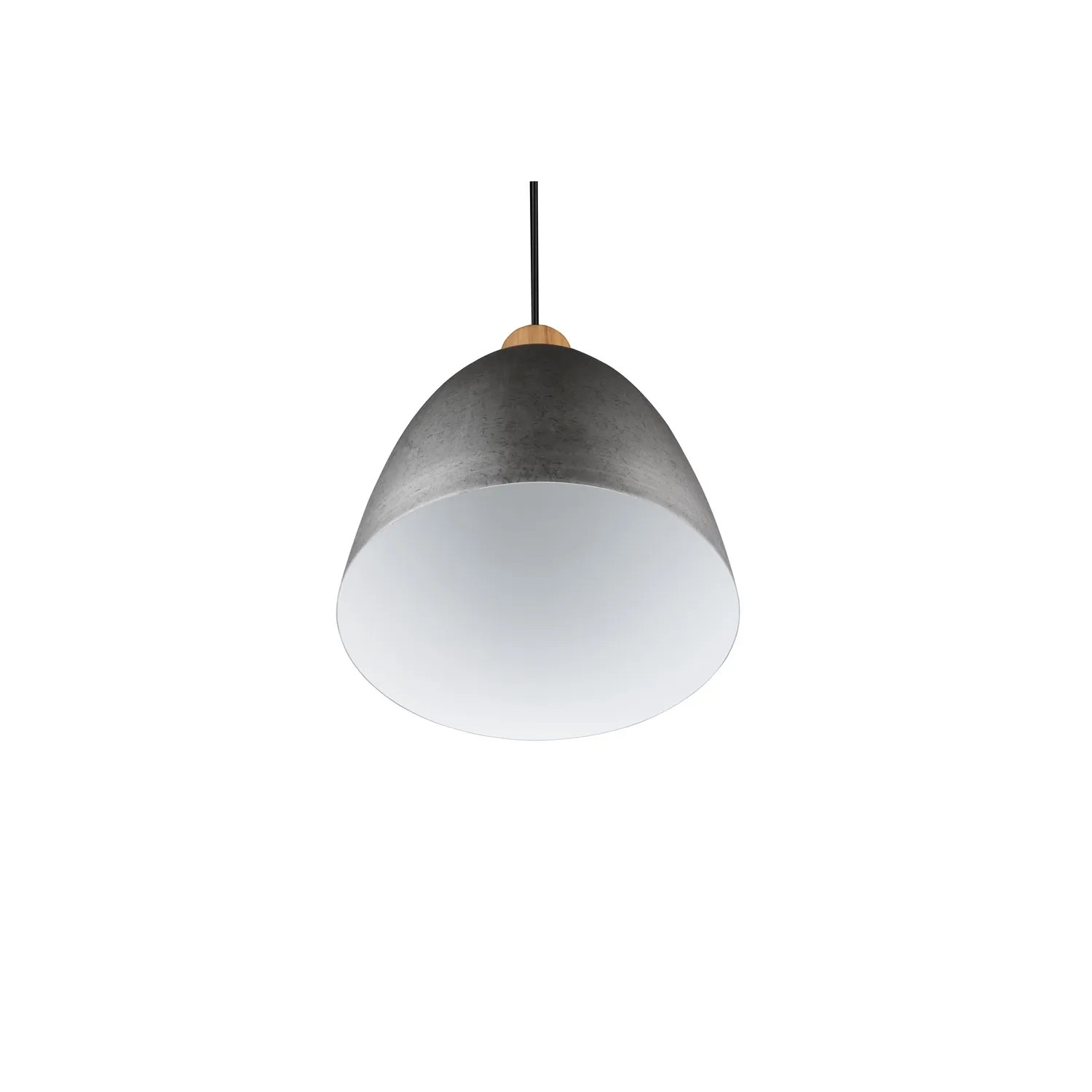 Reality Pendelleuchte Jagger, 1-flammig, Nickel Antik, 25x25cm. Hängelampe im Vintage-Stil für Wohnräume.
