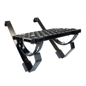 Daprona Laufrost Set für Flachdachziegel, 100cm, Stahl verzinkt, schwarz. Dachleiter-Zubehör.