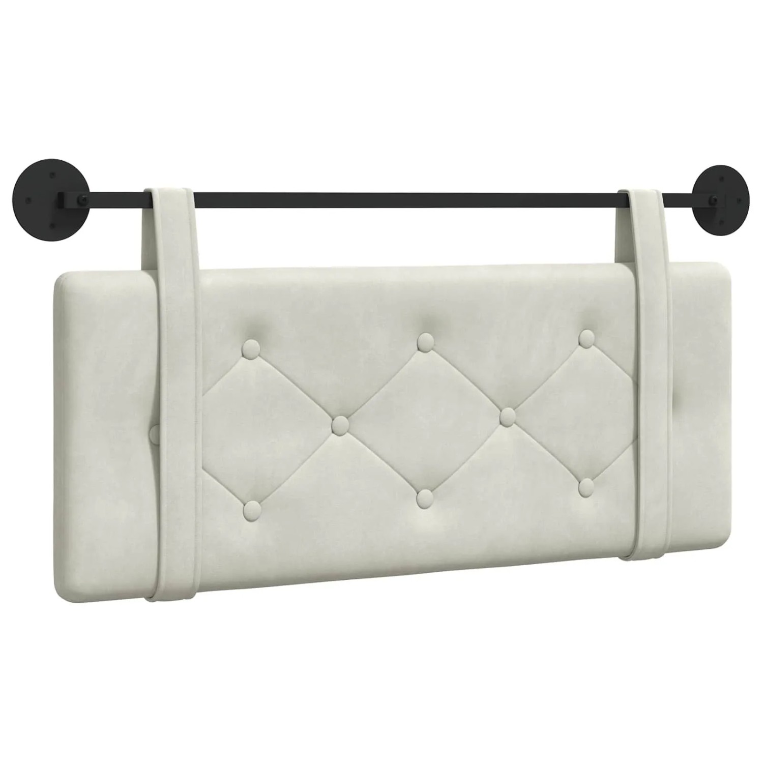 vidaXL Hängevorderseite Wandmontiert Creme 110 x 55 x 5 cm Samt 42031618