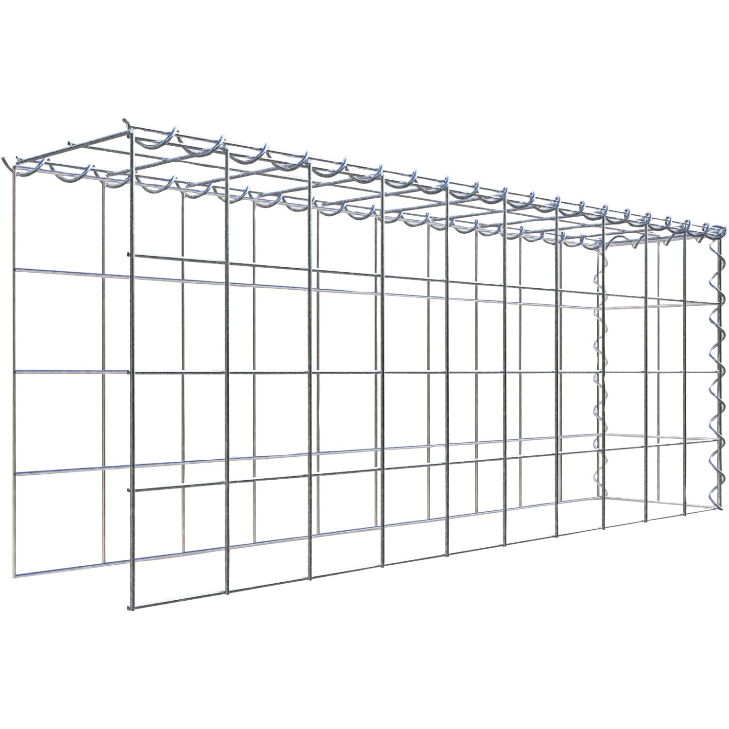 Gabiona Gabione-Anbaukorb Typ 4 40 x 100 x 20 cm Maschenw 10 x 10 cm