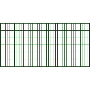 Moosgrüne Doppelstabmatte 6/5/6 mm, 250x123 cm, für Gartenzäune.