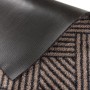 Schmutzfangmatte Manhattan in Beige-Anthrazit mit Streifengitter, 67x100 cm.