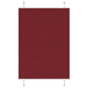 vidaXL Plissee, bordeauxrot, 90x100 cm, aus Polyester für Fenster.