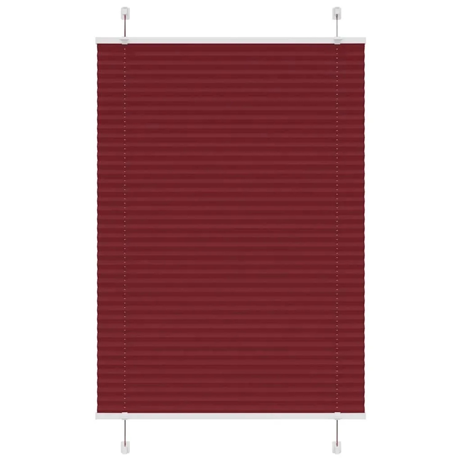 vidaXL Plissee Bordeauxrot 90x100 cm Stoffbreite 89,4 cm Polyester 4015226 günstig online kaufen