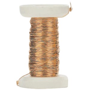 Spule mit Kupferdraht, 0,25 mm stark, 40 m lang, für Bastelarbeiten und Dekorationen.