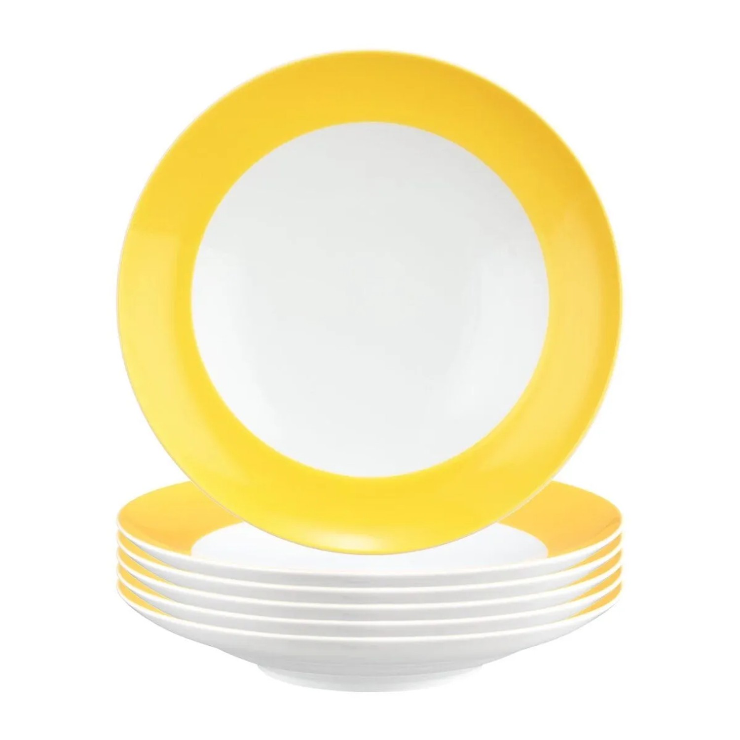 Seltmann Weiden Liberty Pure Colors Suppenteller 23,5 cm 6er Set Yellow Glow