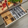 SOTECH ORGA-BOX Vario SET 8 Silbergrau für 90er Schublade Besteckeinsatz Messerhalter Antirutschmatte Orga-Weave_4