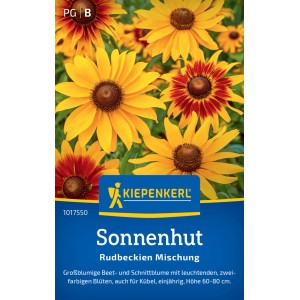 Kiepenkerl Sonnenhut Rudbeckien Mischung mit gelben und roten Blüten.
