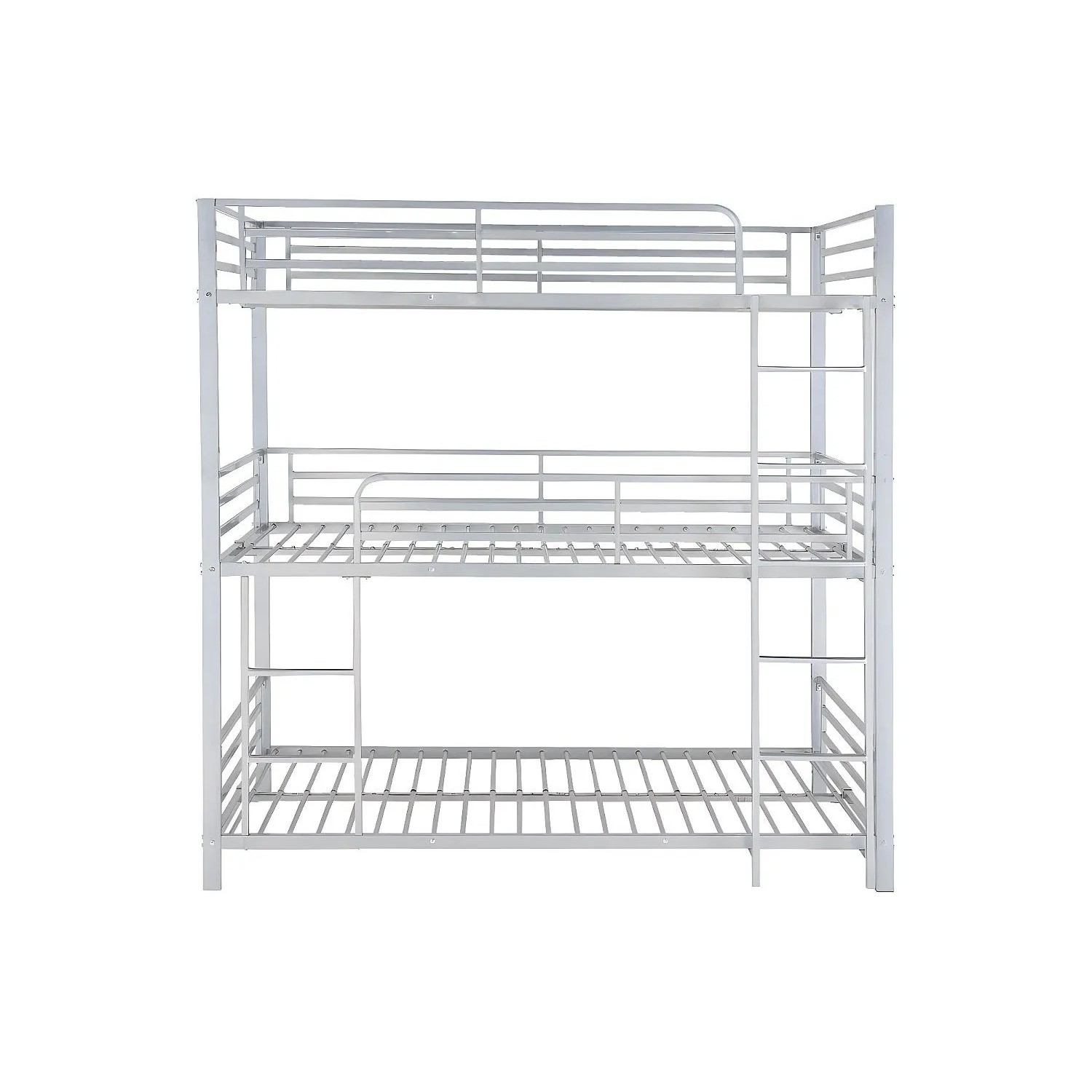 Vente-unique Etagenbett Elouan Silberfarben 200 cm