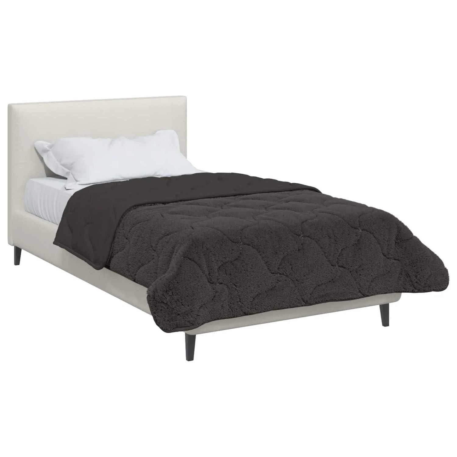 vidaXL Ganzjahresbettdecke Gepolstert Anthrazit 140 x 220 cm 42026230_3