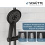 Schütte Adria Brauseset, Handbrause in Schwarz Matt mit 3 Strahlarten.