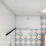 AICA Walk In Dusche mit schwarzem Rahmen, 30 cm breit, 10 mm NANO ESG Glas Duschwand.