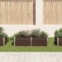 Braunes furnicato Metall-Hochbeet (160x80x45 cm) aus verzinktem Stahl für Garten und Balkon.