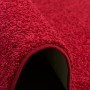 Detailansicht: Roter Snapstyle Hochflor Teppich Mona, 100x200cm. Weicher Velours Teppich.