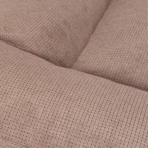 Detailaufnahme: Beiges Knuffelwuff Hundebett Sofia aus Velours, orthopädisch.