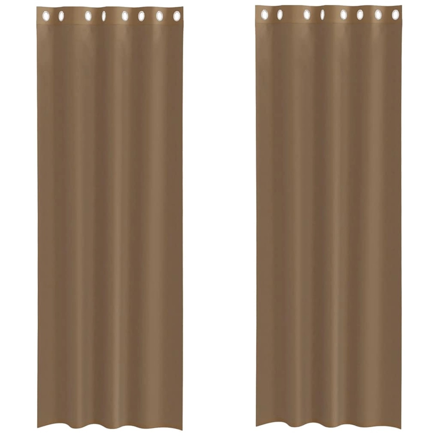 vidaXL Voile Vorhänge mit Ösen 2 Stk Hellbraun 4102130 günstig online kaufen