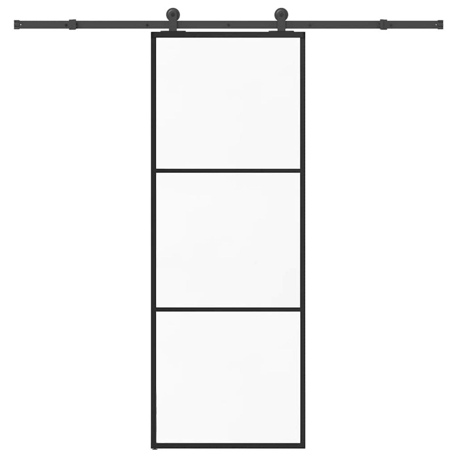 vidaXL Schiebetür mit Beschlag 76x205 cm ESG-Glas & Aluminium 3332806 günstig online kaufen