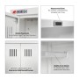 PROREGAL Flügeltürenschrank Rhino Mit 2 Türen Abschließbar HxBxT 170x70x30cm 5 Fächern & Kleiderstange Stahl Pulverbeschichtet Weiß Putzmittelschrank_4