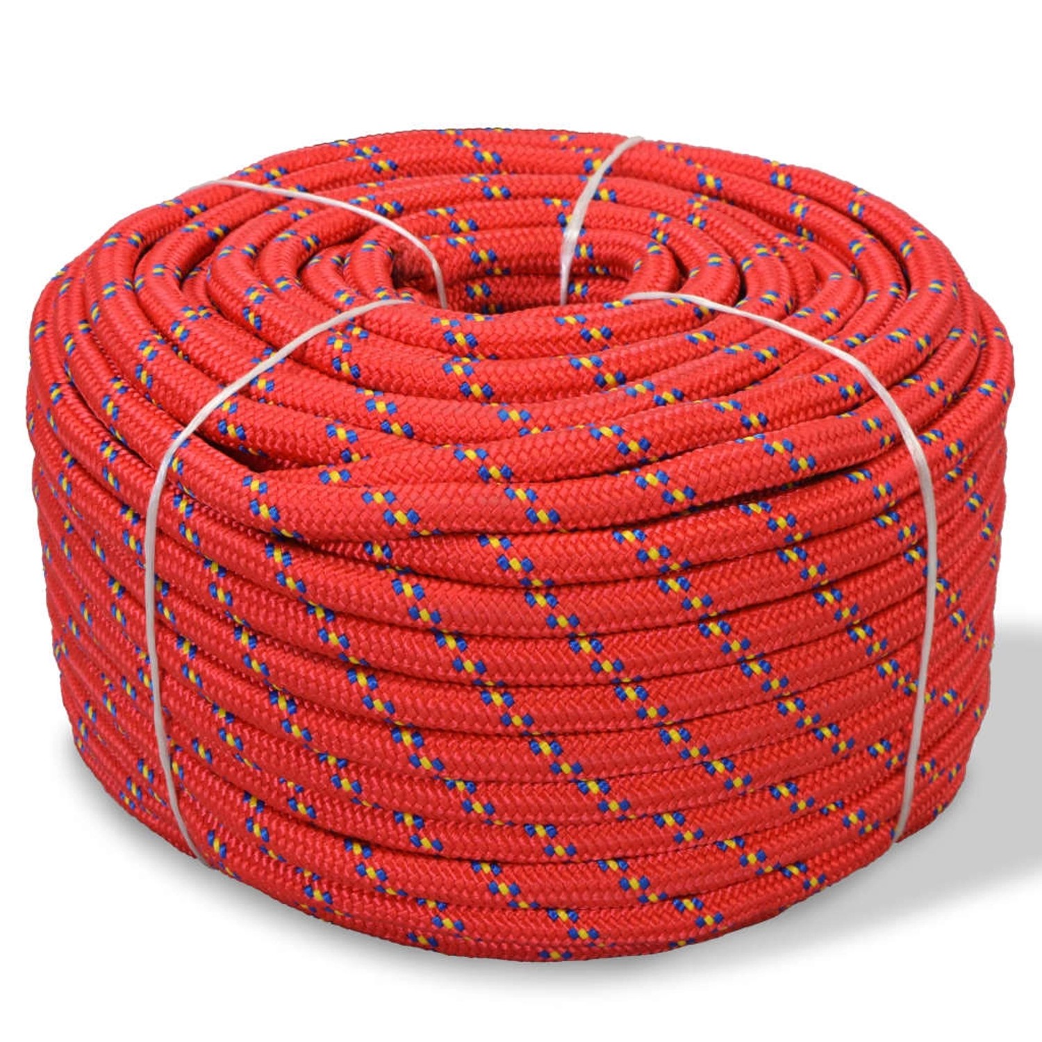 vidaXL Bootsseil Polypropylen 8 mm 100 m Rot 91290