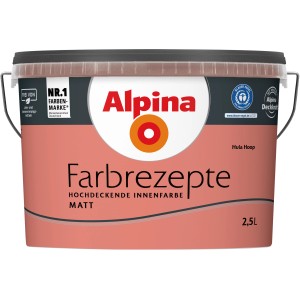 Alpina Farbrezepte Hula Hoop, matte Innenfarbe im 2,5 Liter Eimer.