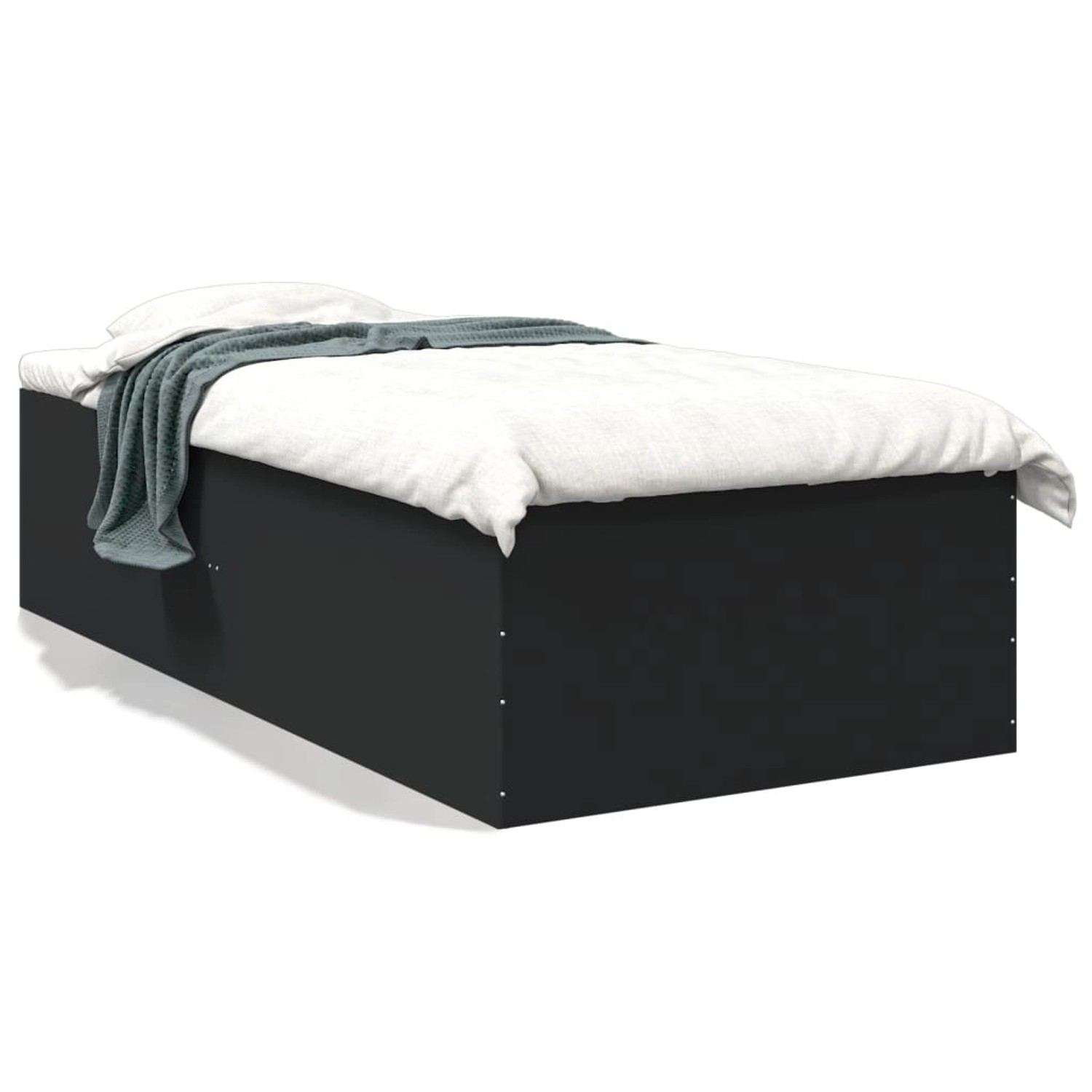 vidaXL Bettgestell Schwarz 75x190 cm Holzwerkstoff 3280980 günstig online kaufen