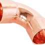 Löt-Bogen, 18 mm, aus Kupfer, 90-Grad-Winkel, für Kupferrohre, 10er-Pack