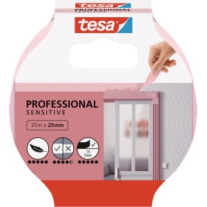 Tesa Malerband Professional Sensitive, 25mm x 25m, für empfindliche Oberflächen.