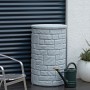 Arves Regentonne Arcado 230 l in Granit-Optik mit Gießkanne. Wassertonne für den Garten.