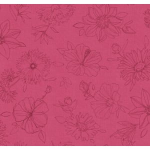 d-c-fix Tischdecke Palmas Pink, eckig, 130x160 cm mit Blumenmuster.