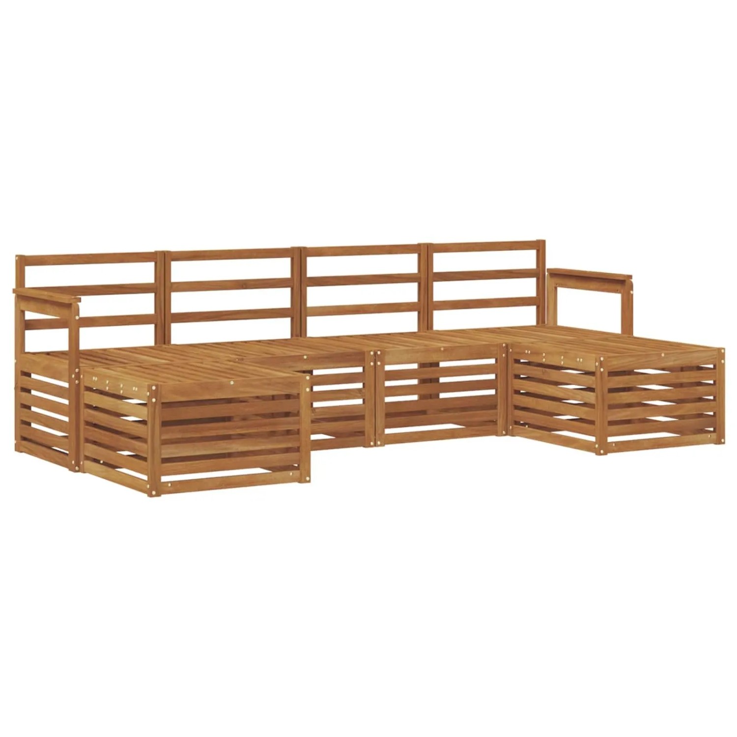 vidaXL Sofagarnituren 6 Tlg Natur Massivholz Akazie 3375234