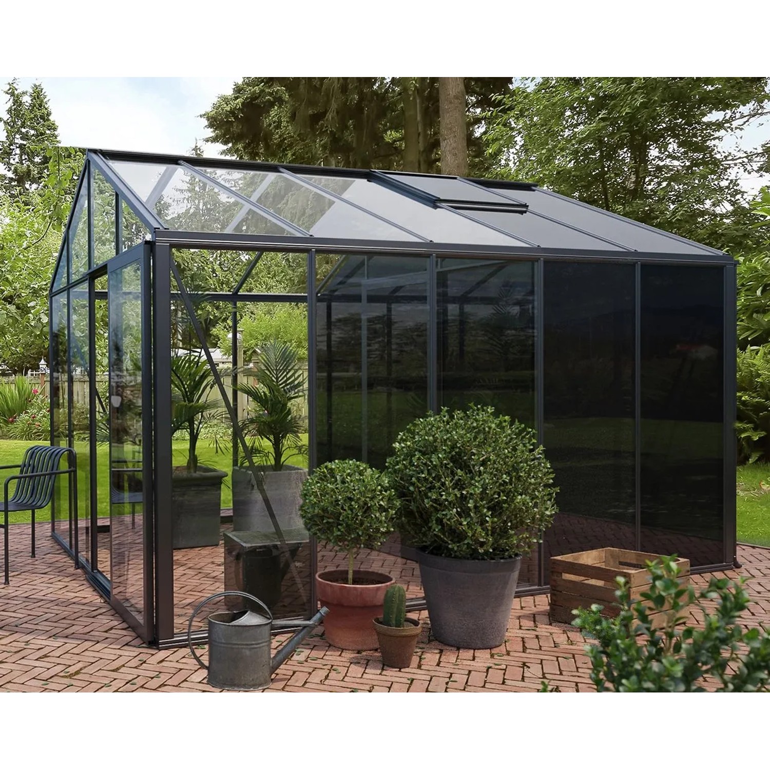 Bloomcabin Premium-Qualität Gewächshaus Klassik mit Mittlerem Integriertem Stauraum GHCMS11