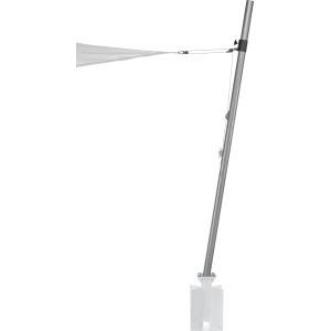 Schneider Mast für Sonnensegel, höhenverstellbar mit Seilzug und Karabinerhaken.