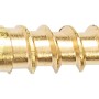 Linsensenkkopf Holzschraube, 3x30 mm, Messing, mit Schlitz-Antrieb.